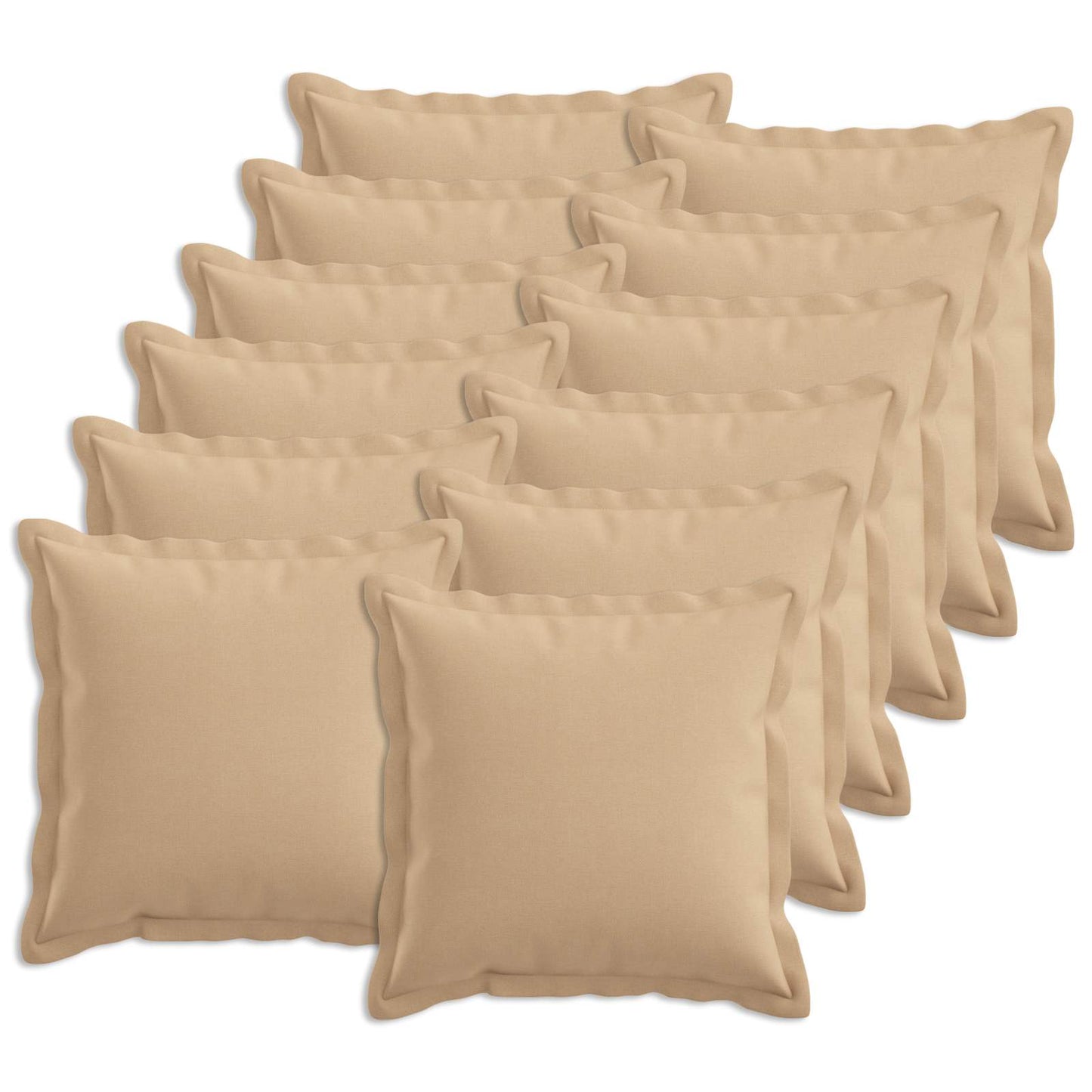 Pude med pude HOUTEN 12 stk. Cremefarvet Faux Linned