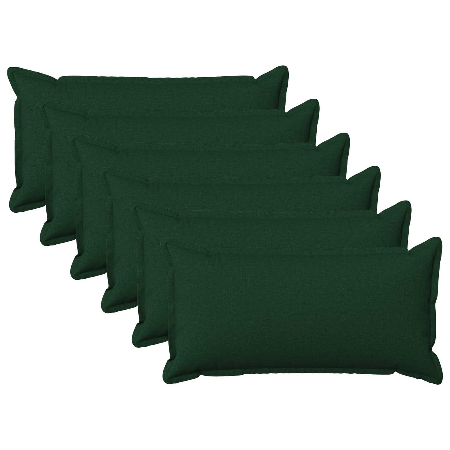 Pude med pude HOUTEN 6 stk. Mørkegrøn Faux Linned