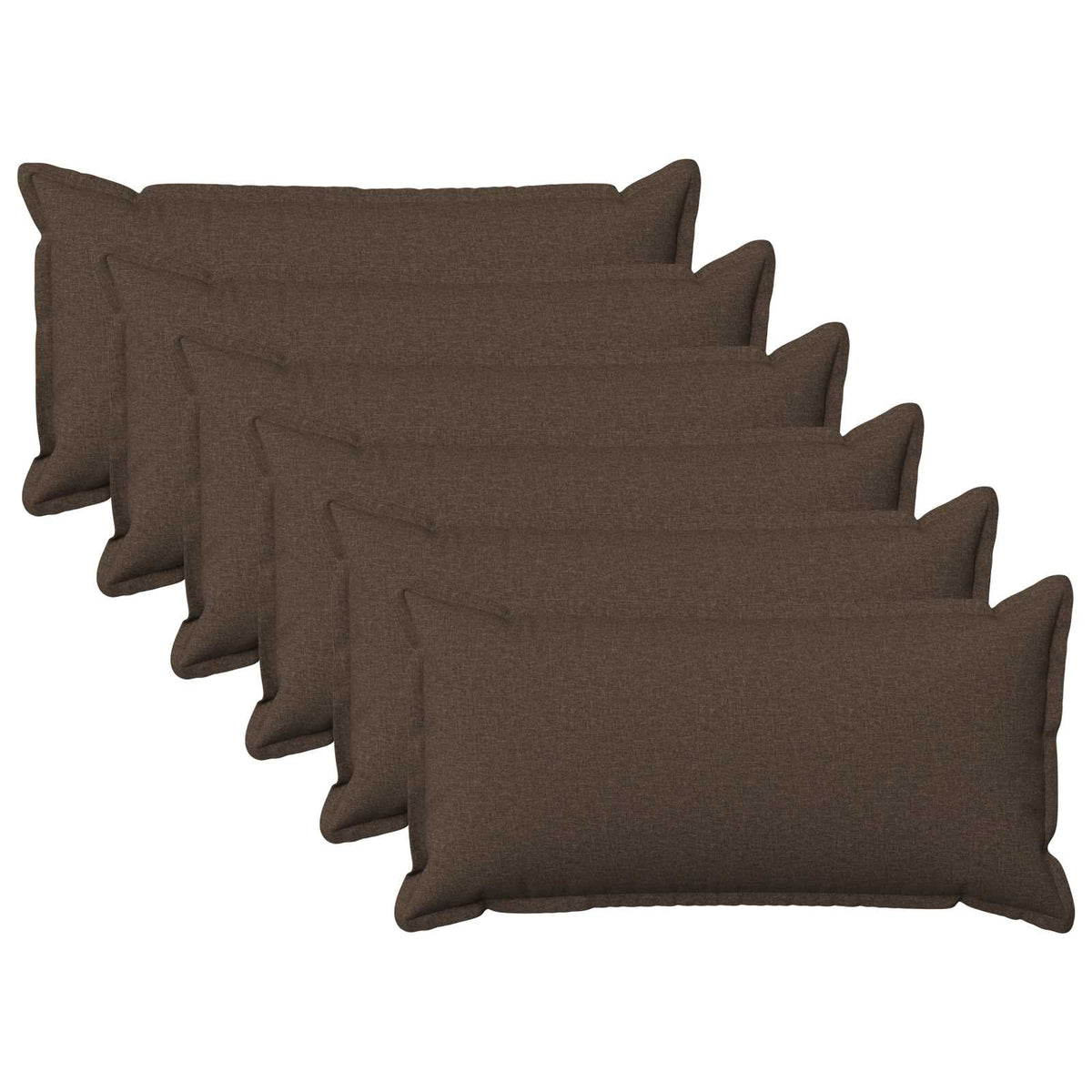 Pude med pude HOUTEN 6 stk. Gråbrun Faux Linned