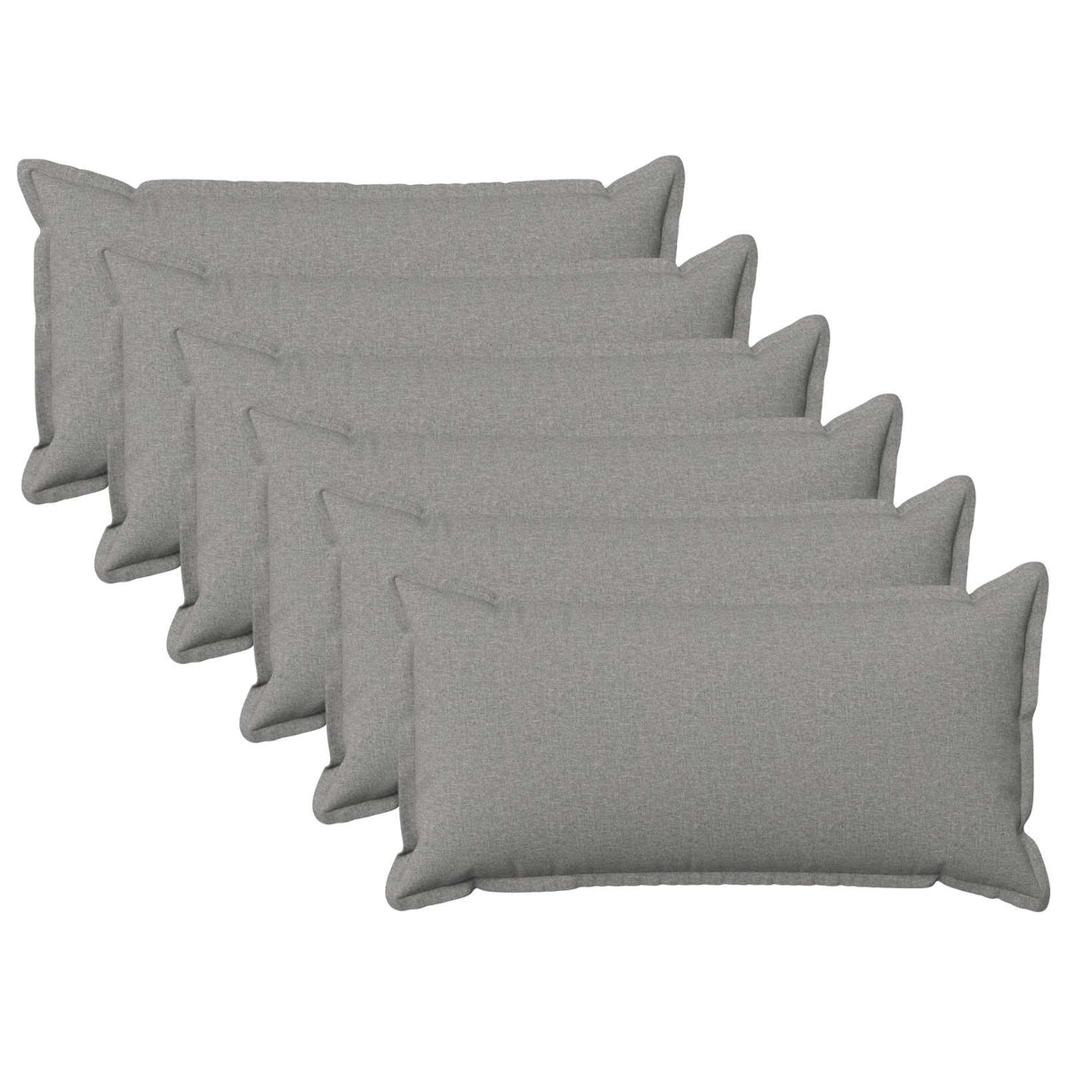 Pude med pude HOUTEN 6 stk. Skygrå Faux Linned