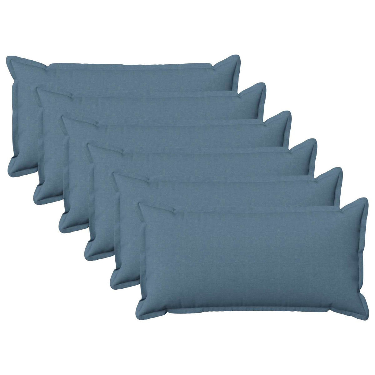 Pude med pude HOUTEN 6 stk. Jeans blå Faux Linned