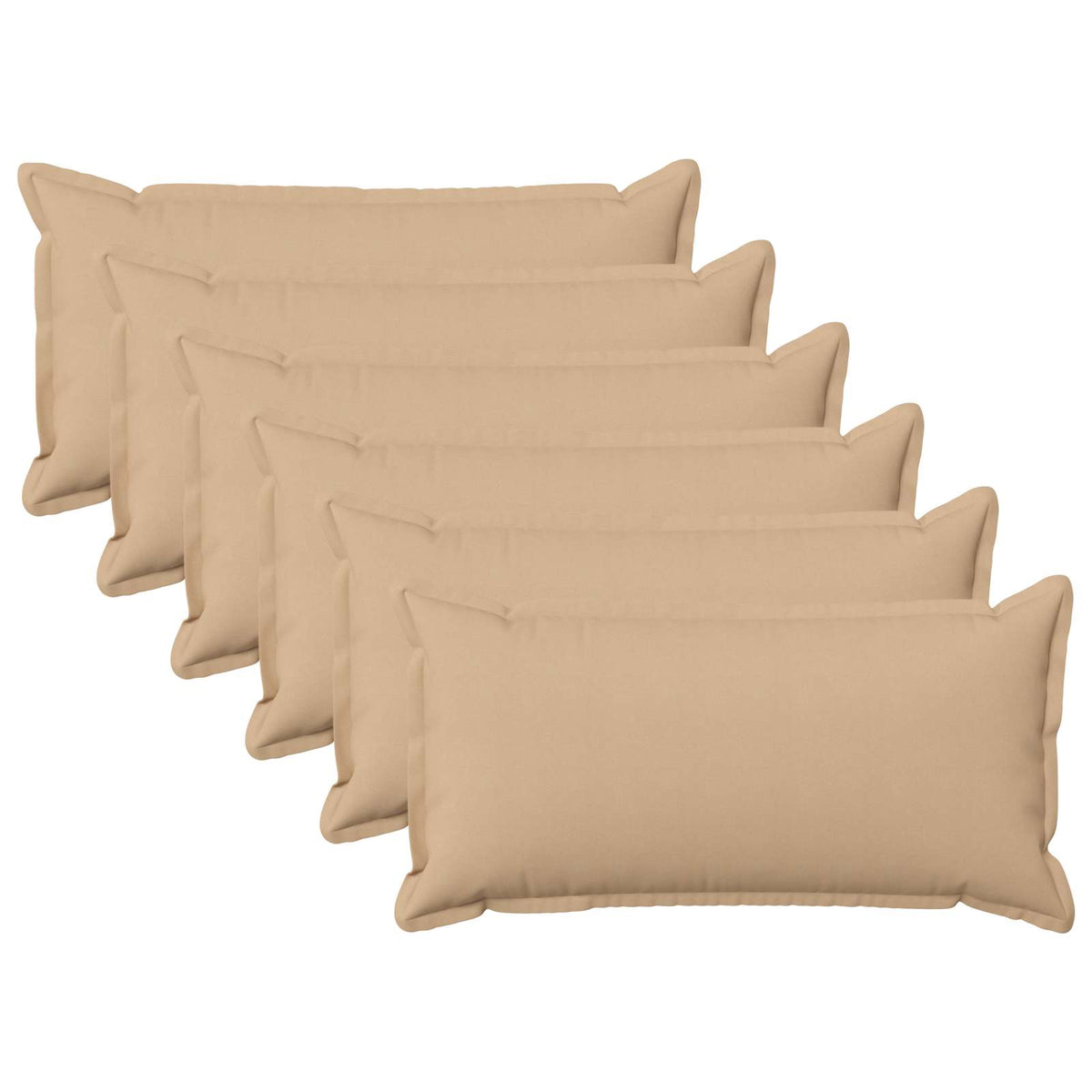 Pude med pude HOUTEN 6 stk. Cremefarvet Faux Linned