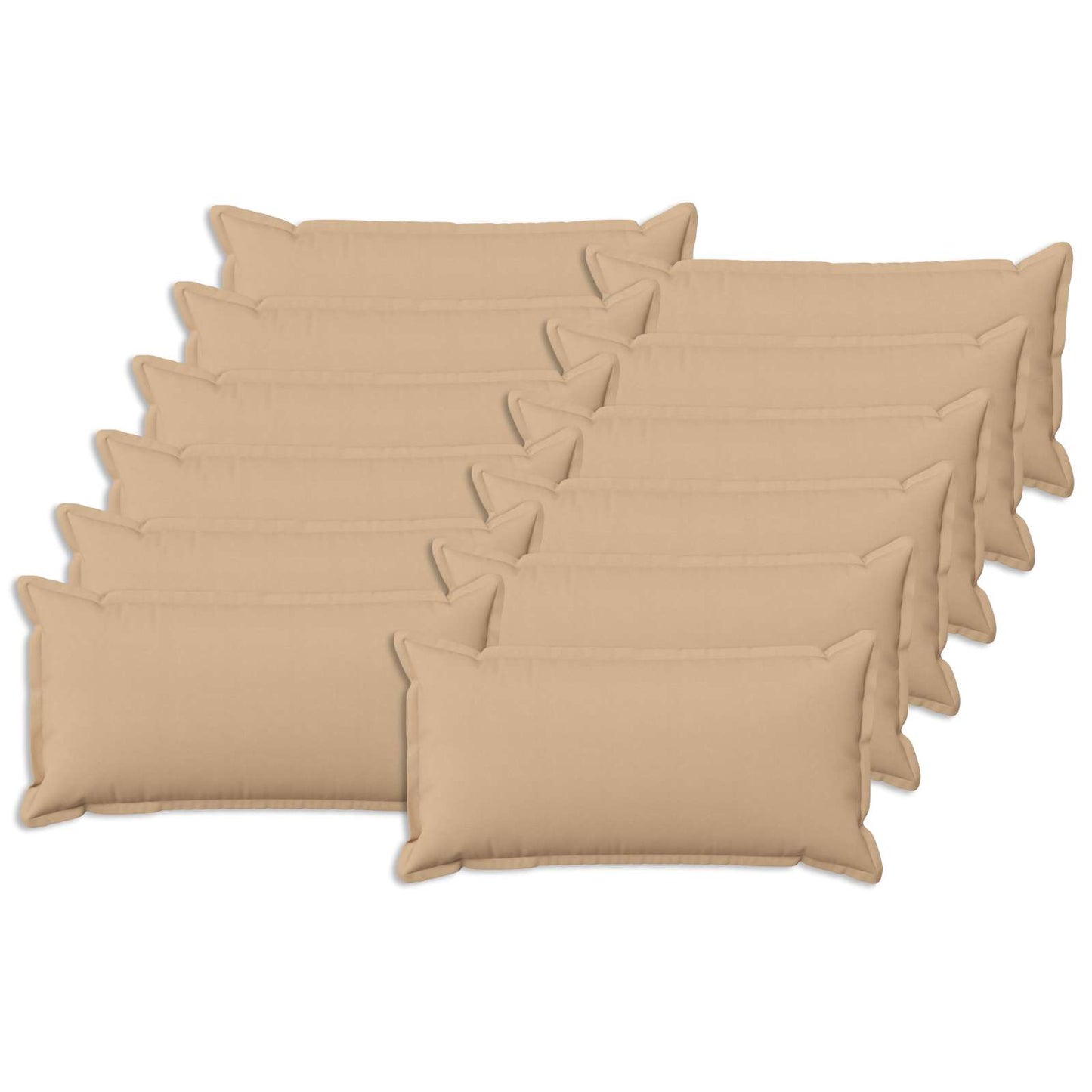 Pude med pude HOUTEN 12 stk. Cremefarvet Faux Linned