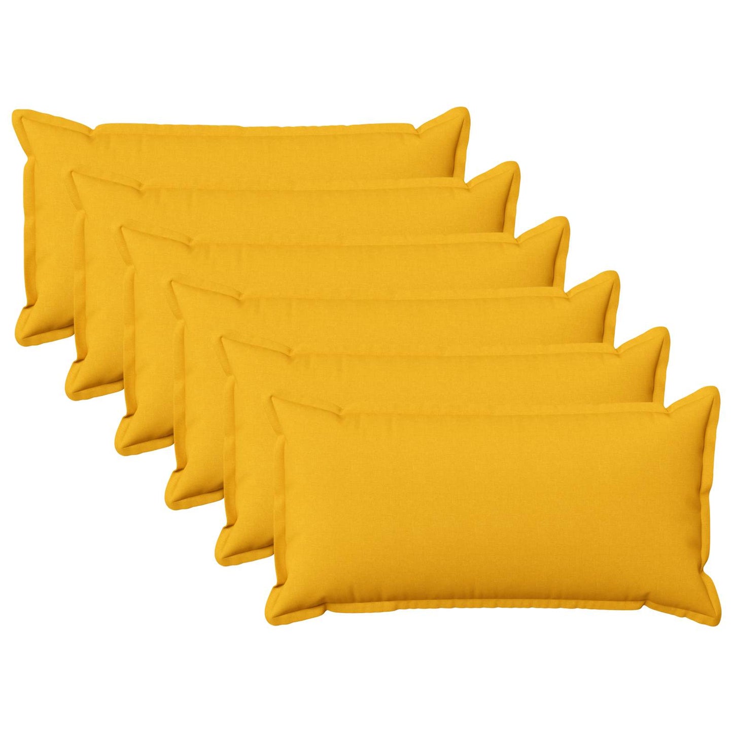 Pude med pude HOUTEN 6 stk. Lys Gul Faux Linned