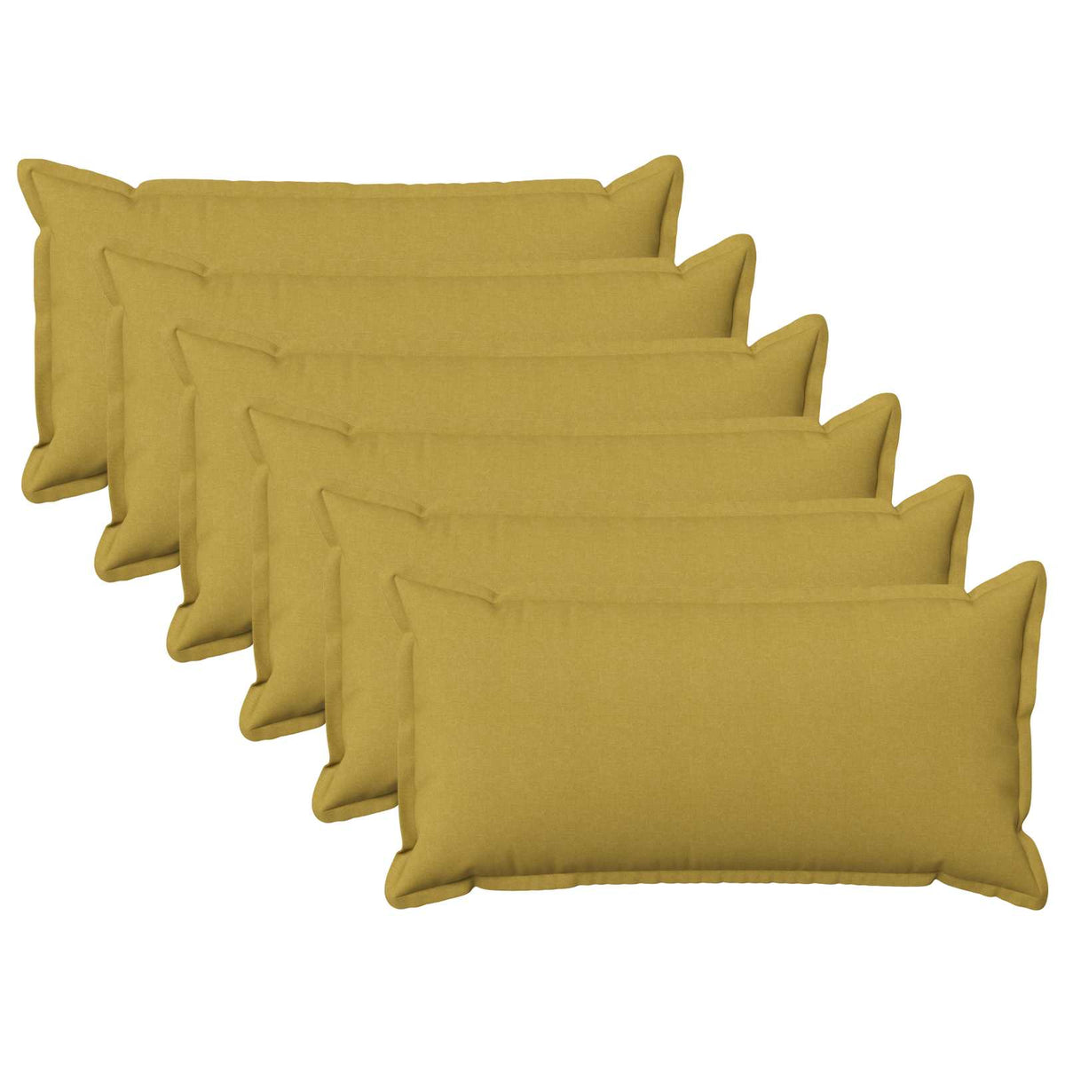 Pude med pude HOUTEN 6 stk. Lys grøn Faux Linned