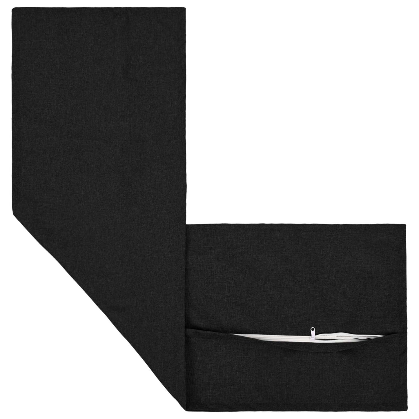 Pude med pude HOUTEN 2 stk. Sort Faux Linned