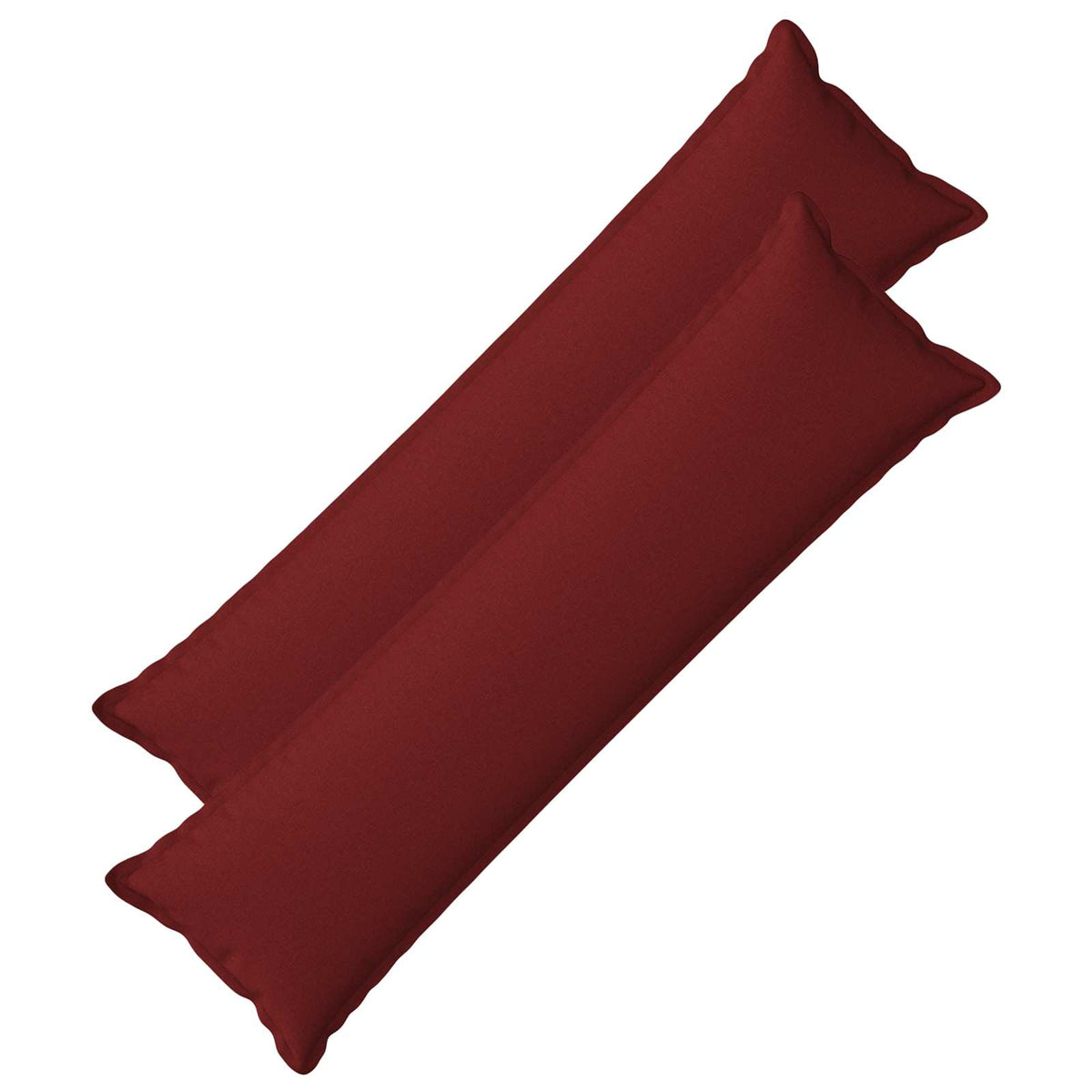 Pude med pude HOUTEN 2 stk. Vinrød Faux Linned