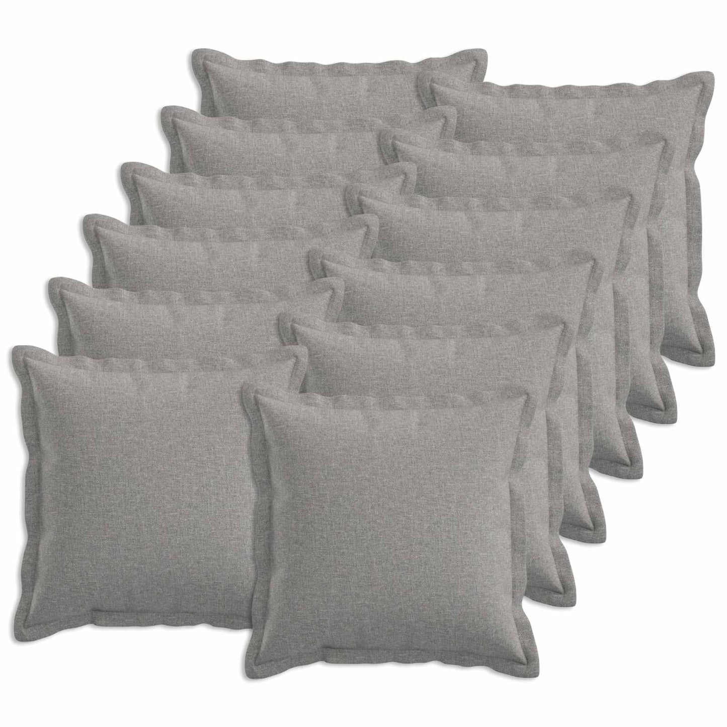 Pude med pude HOUTEN 12 stk. Skygrå Faux Linned