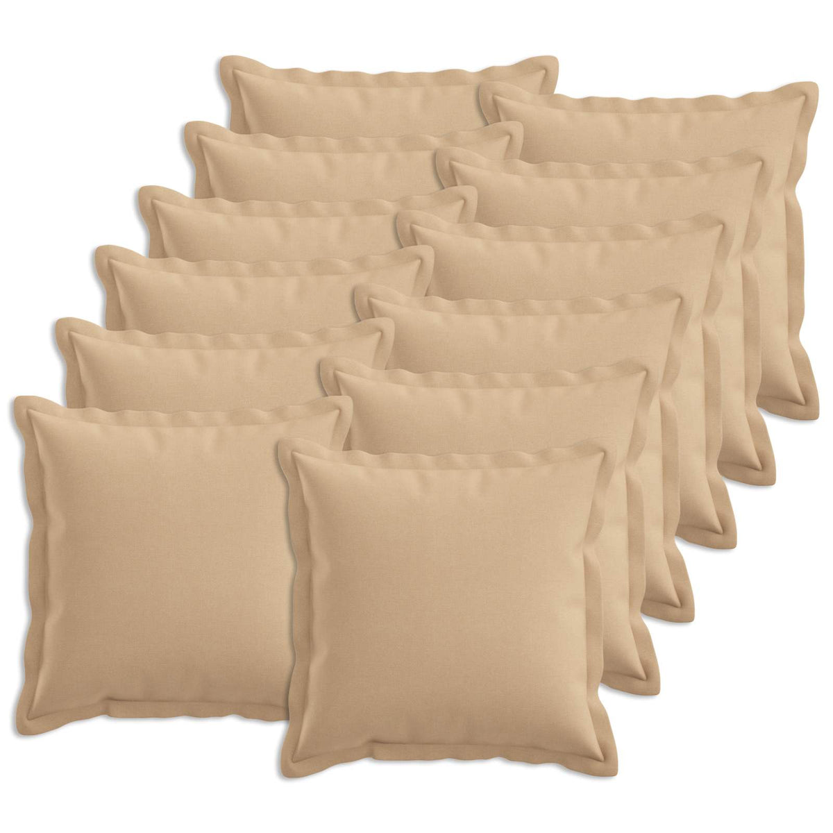 Pude med pude HOUTEN 12 stk. Cremefarvet Faux Linned