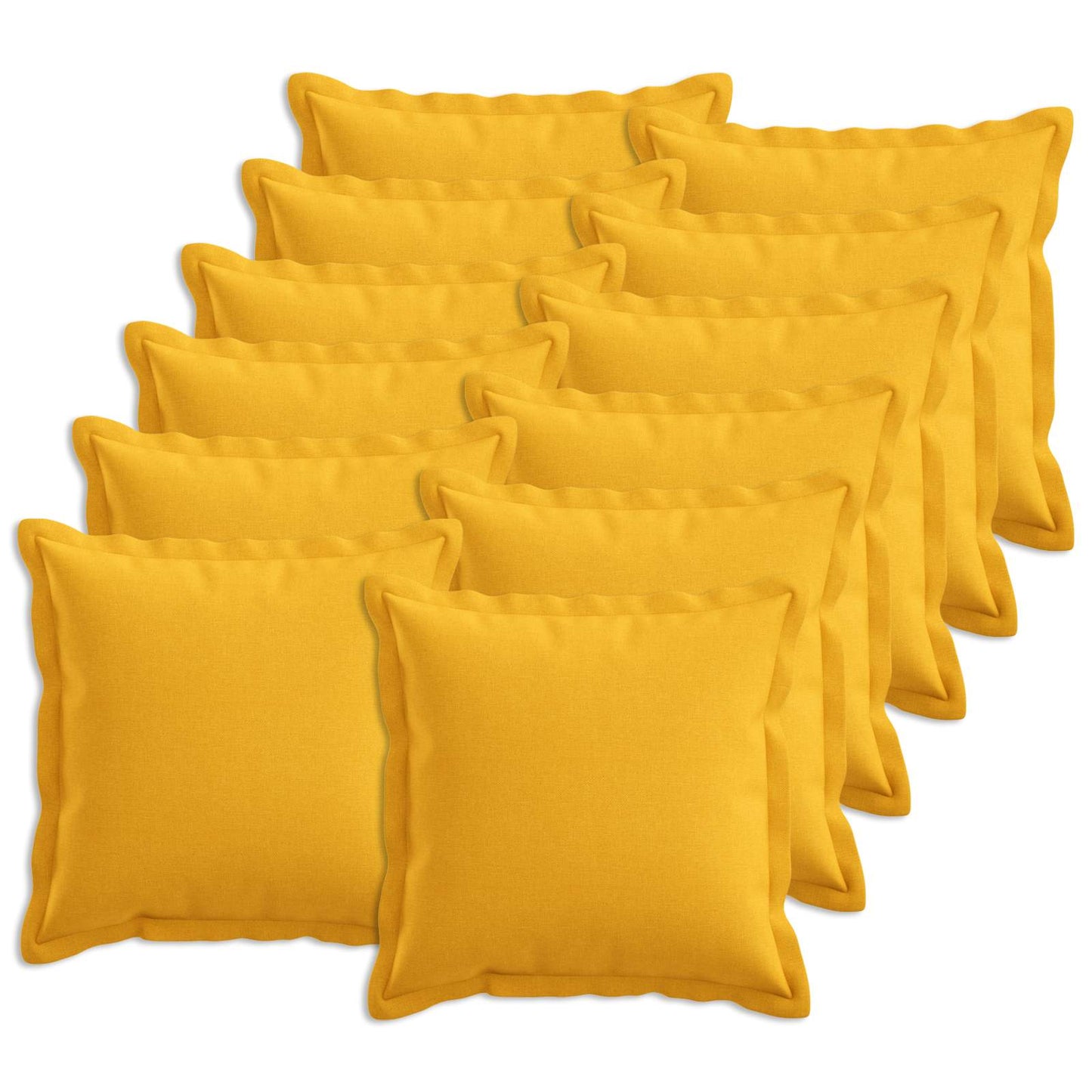 Pude med pude HOUTEN 12 stk. Lys Gul Faux Linned