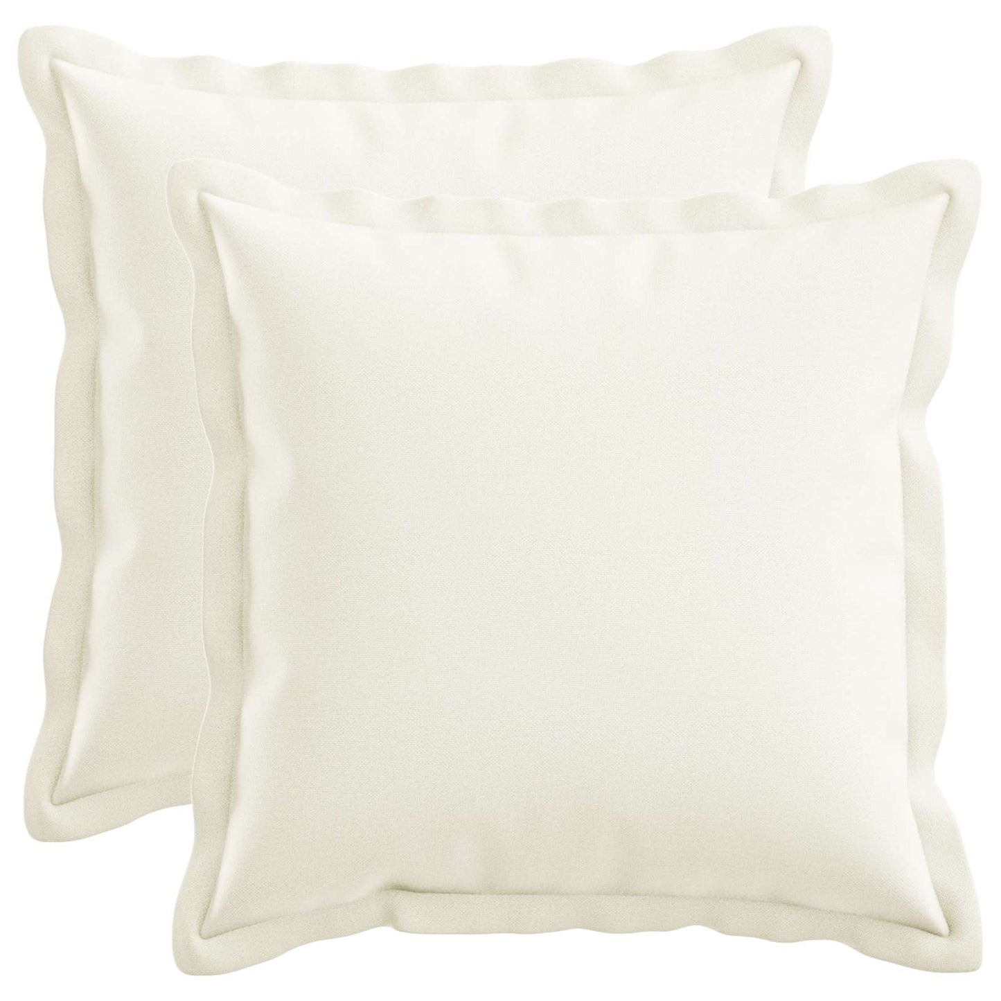 Pude med pude HOUTEN 2 stk. Hvid Faux Linned