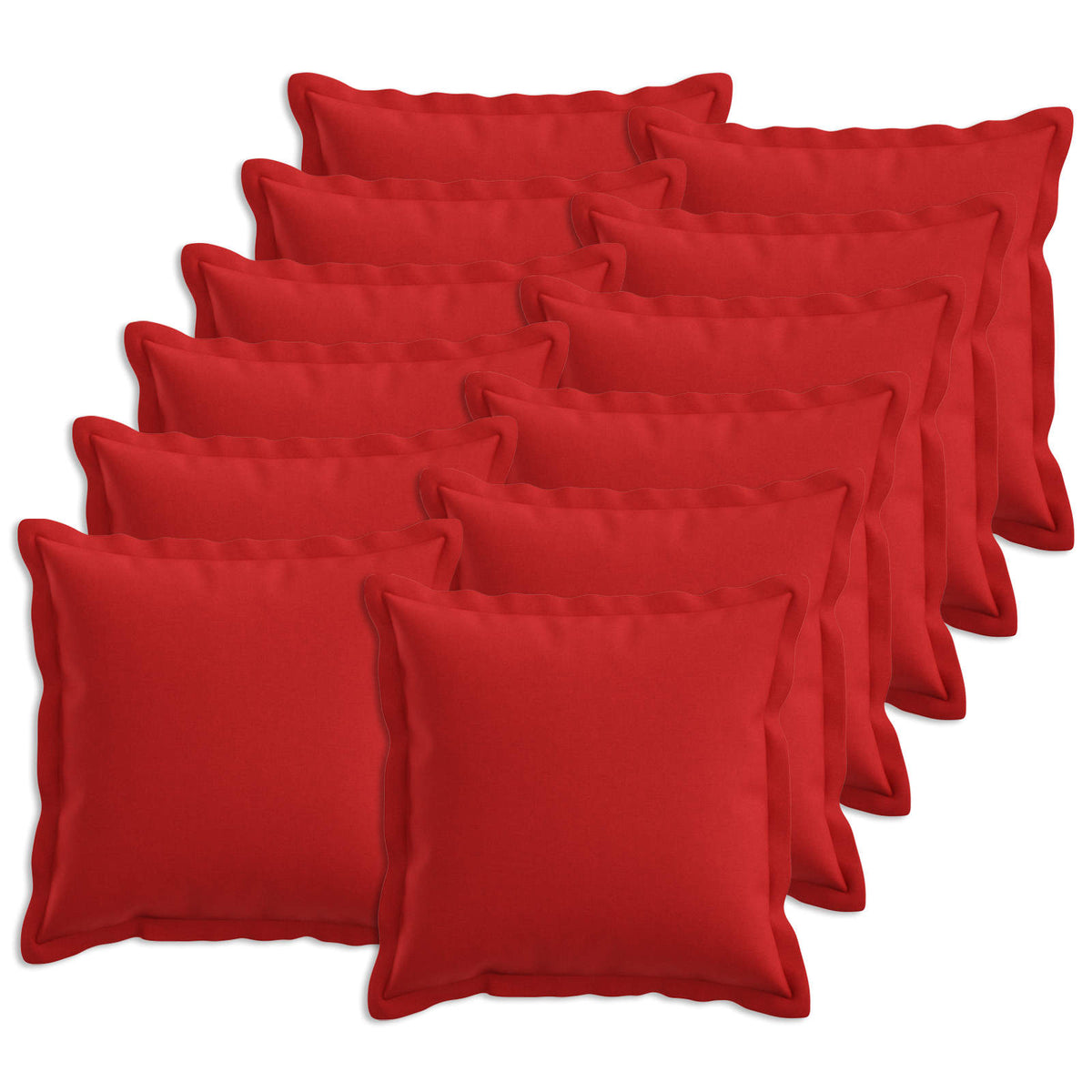 Pude med pude HOUTEN 12 stk. Rød Faux Linned