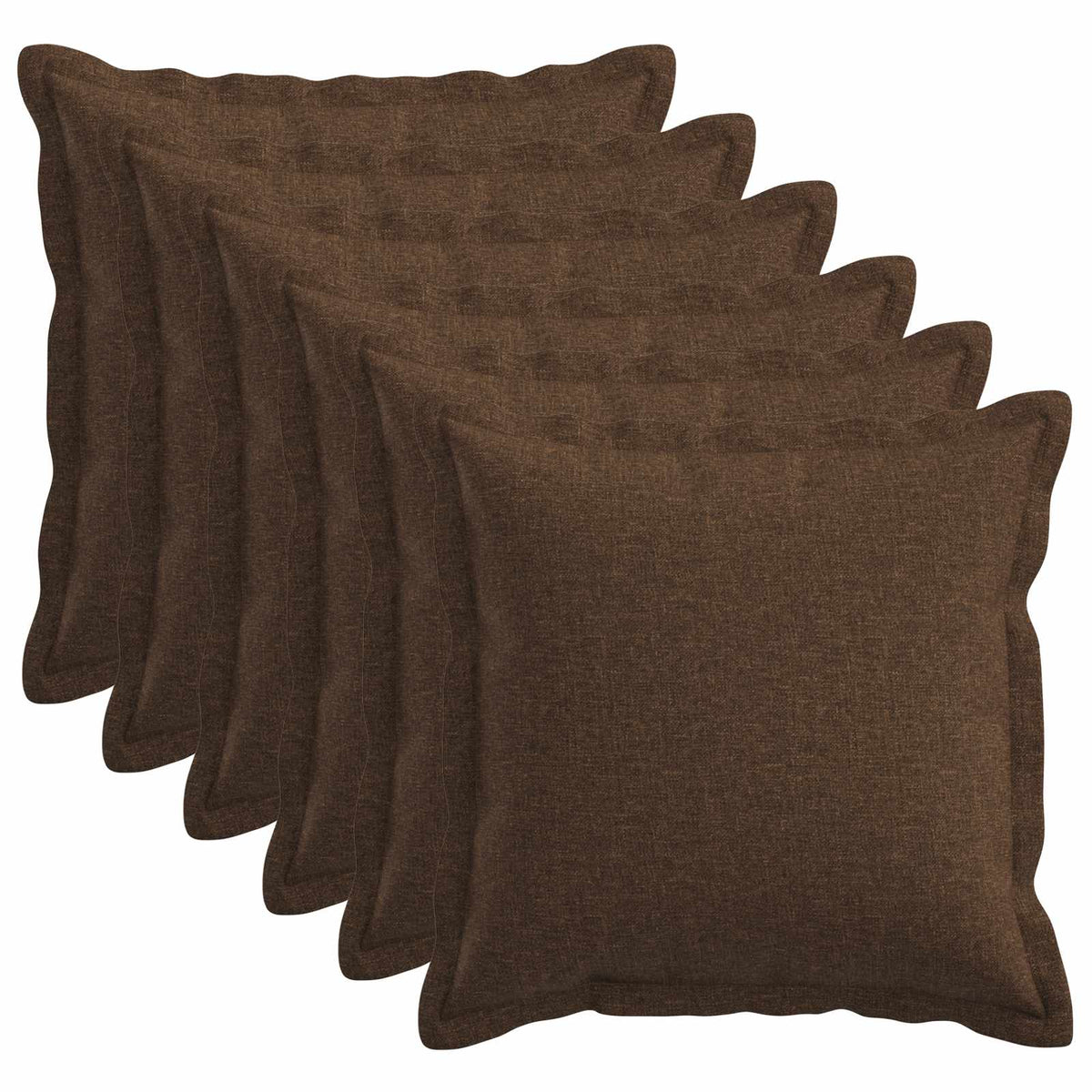 Pude med pude HOUTEN 6 stk. Brun Faux Linned
