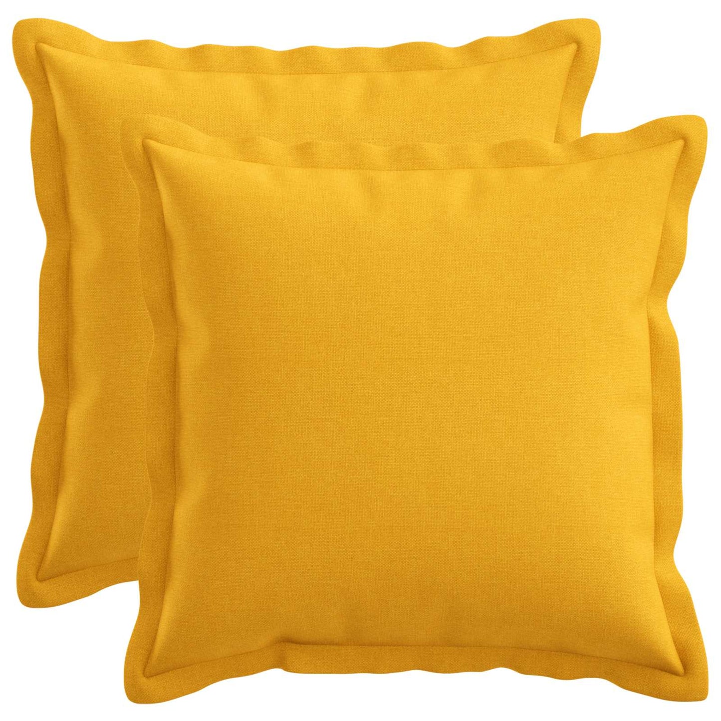 Pude med pude HOUTEN 2 stk. Lys Gul Faux Linned