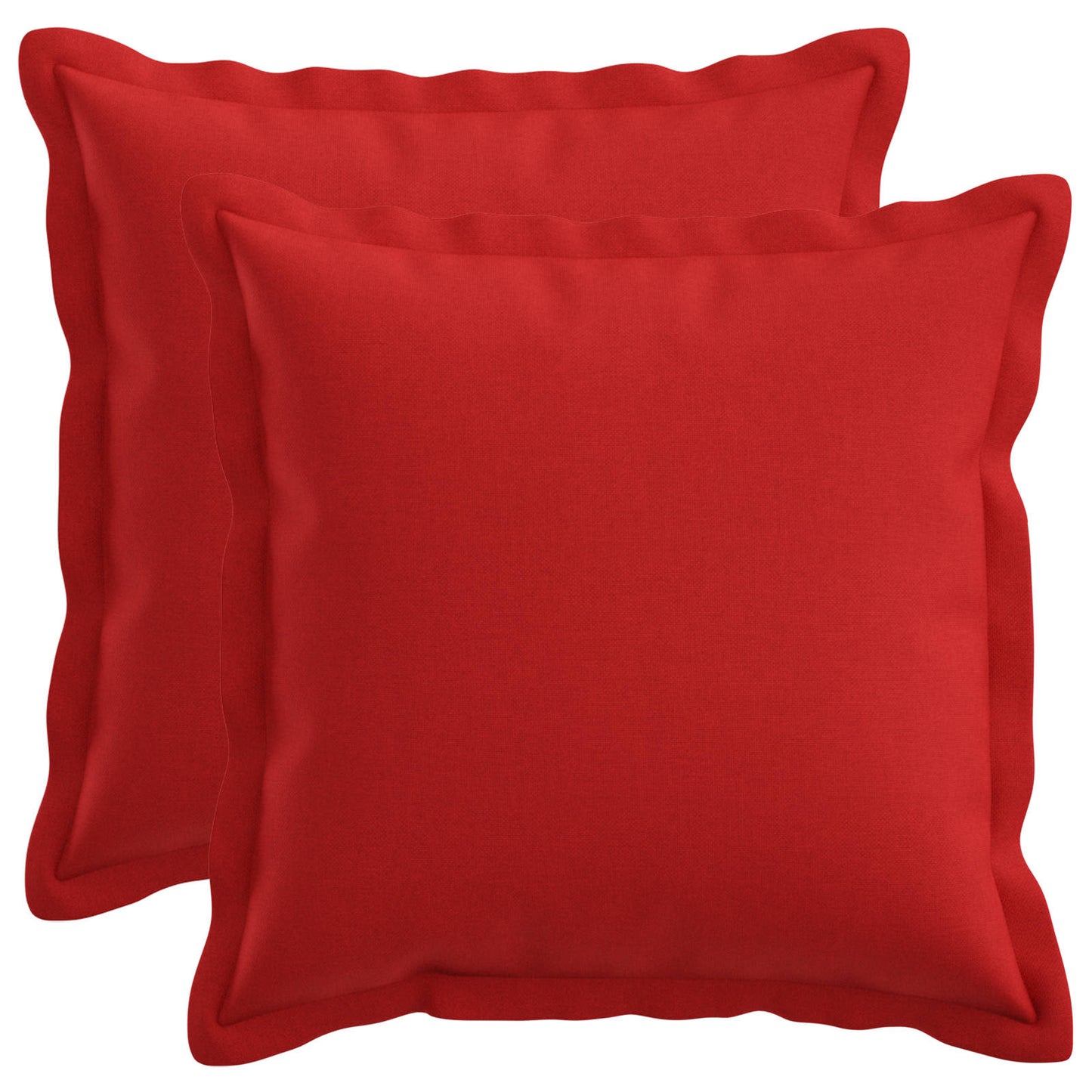 Pude med pude HOUTEN 2 stk. Rød Faux Linned