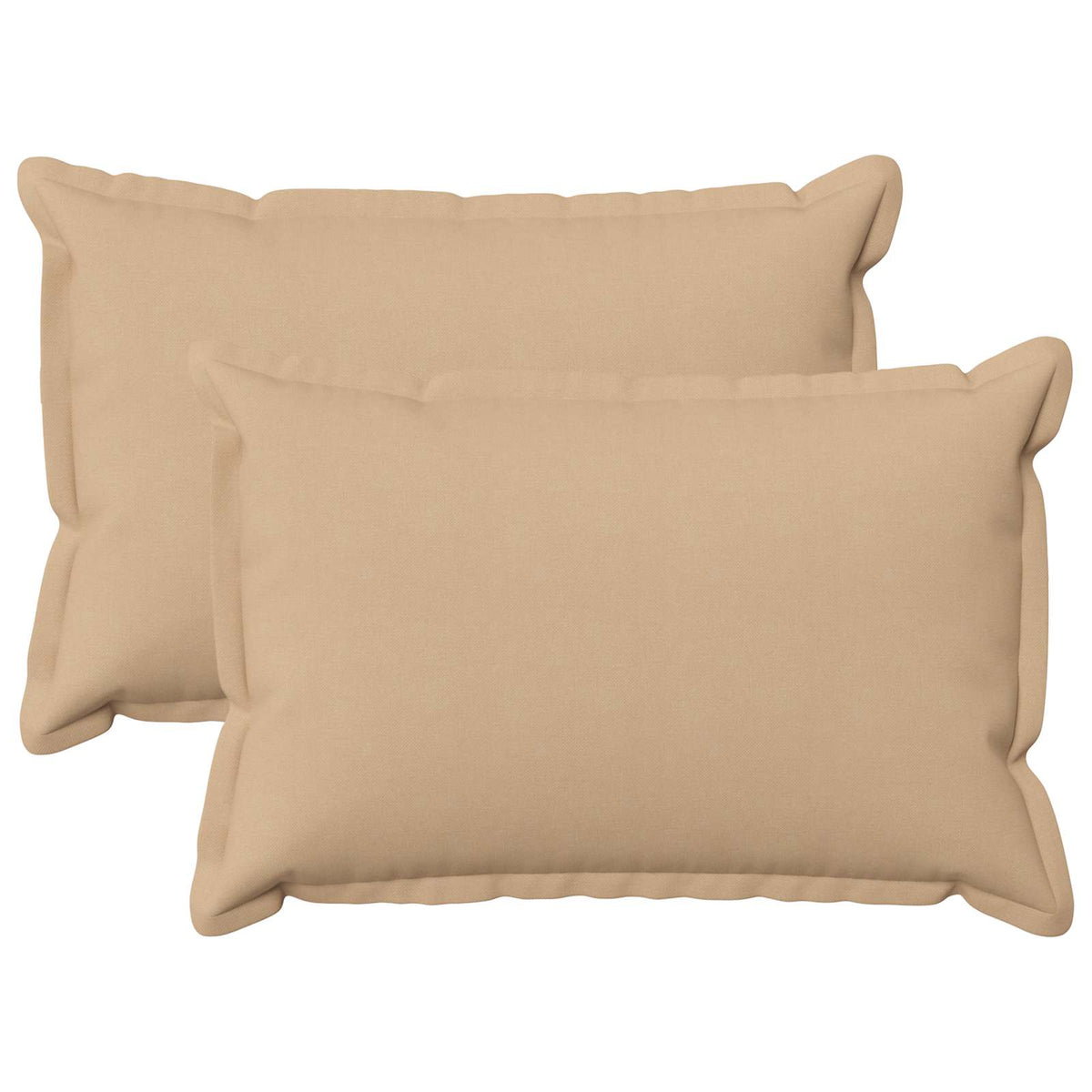 Pude med pude HOUTEN 2 stk. Cremefarvet Faux Linned