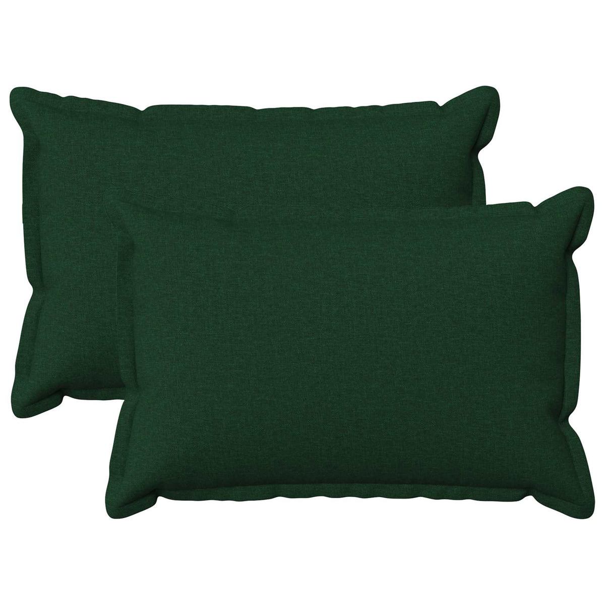 Pude med pude HOUTEN 2 stk. Mørkegrøn Faux Linned