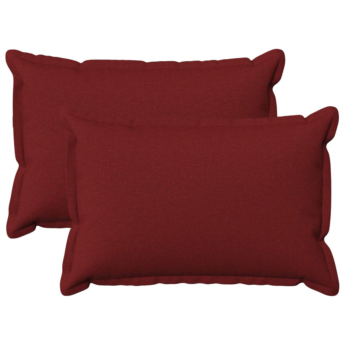 Pude med pude HOUTEN 2 stk. Vinrød Faux Linned