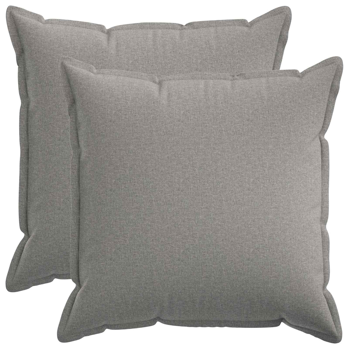 Pude med pude HOUTEN 2 stk. Skygrå Faux Linned