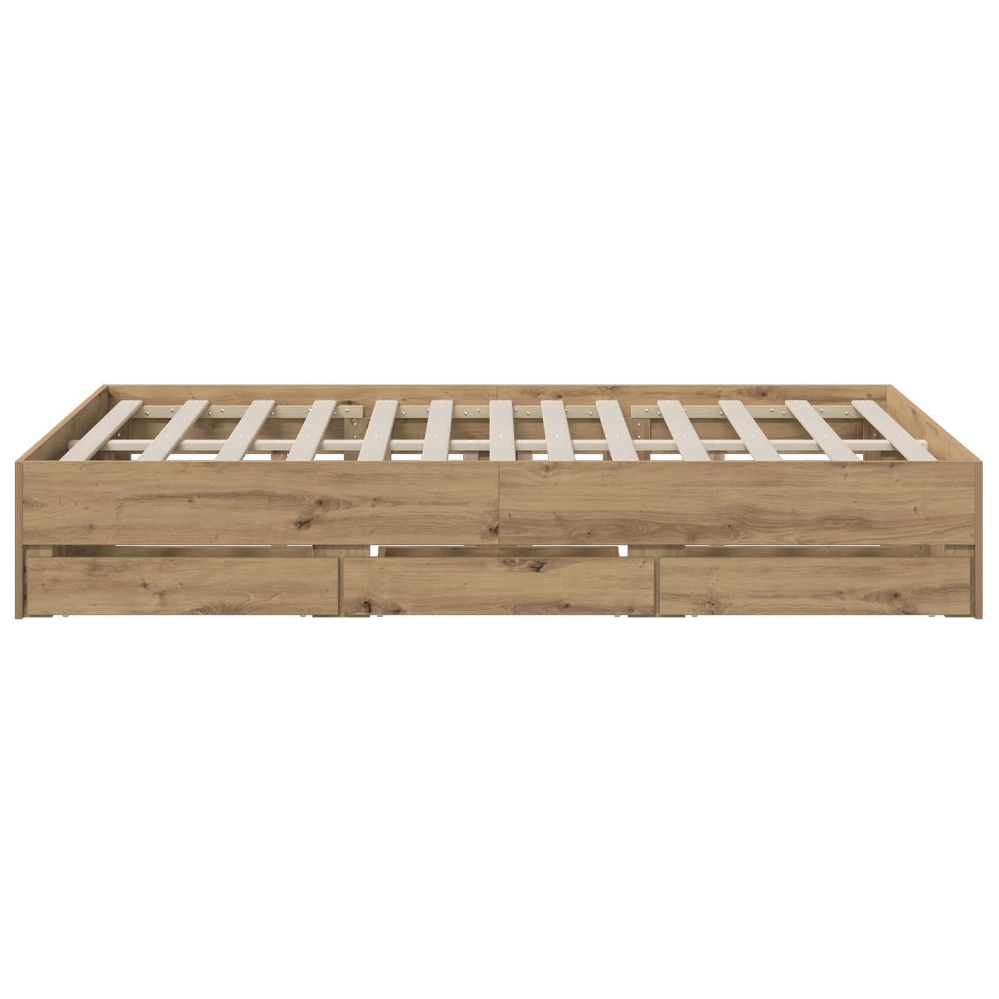 Sengestel med opbevaring Artisan-eg 140 x 190 cm