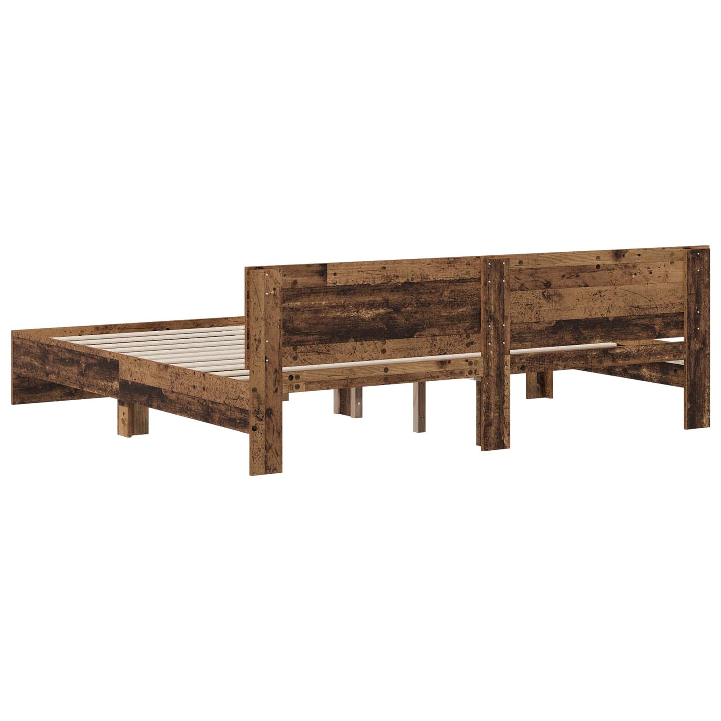 Sengestel med hovedgærde Gammelt træ 200 x 200 cm
