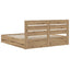 Bed Frame with Storage and Headboard Artisan Oak 180 x 200 cm