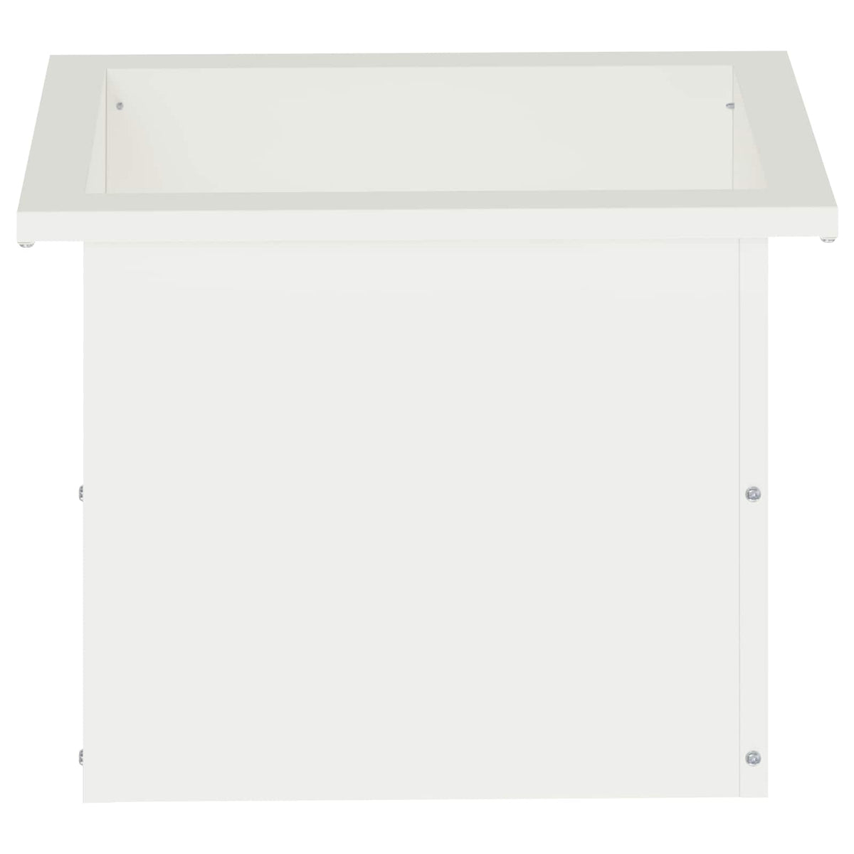 Plantekasse med LED 2 stk. Hvid 30 × 40 × 30 cm Stål