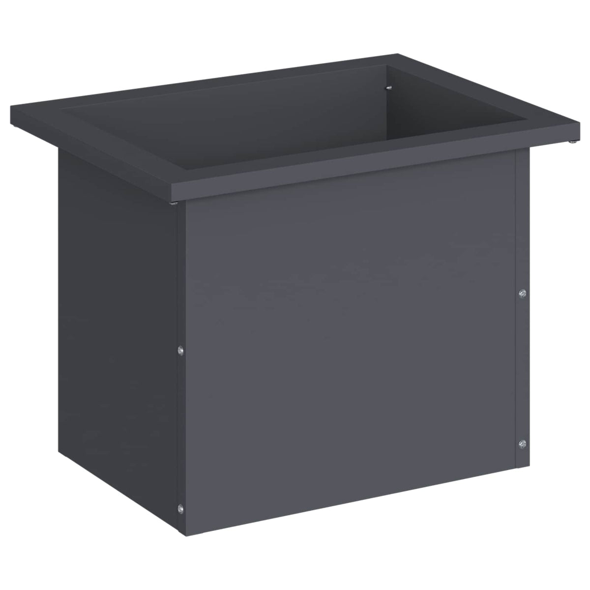 Plantekasse med LED Antracit 30 × 40 × 30 cm Stål