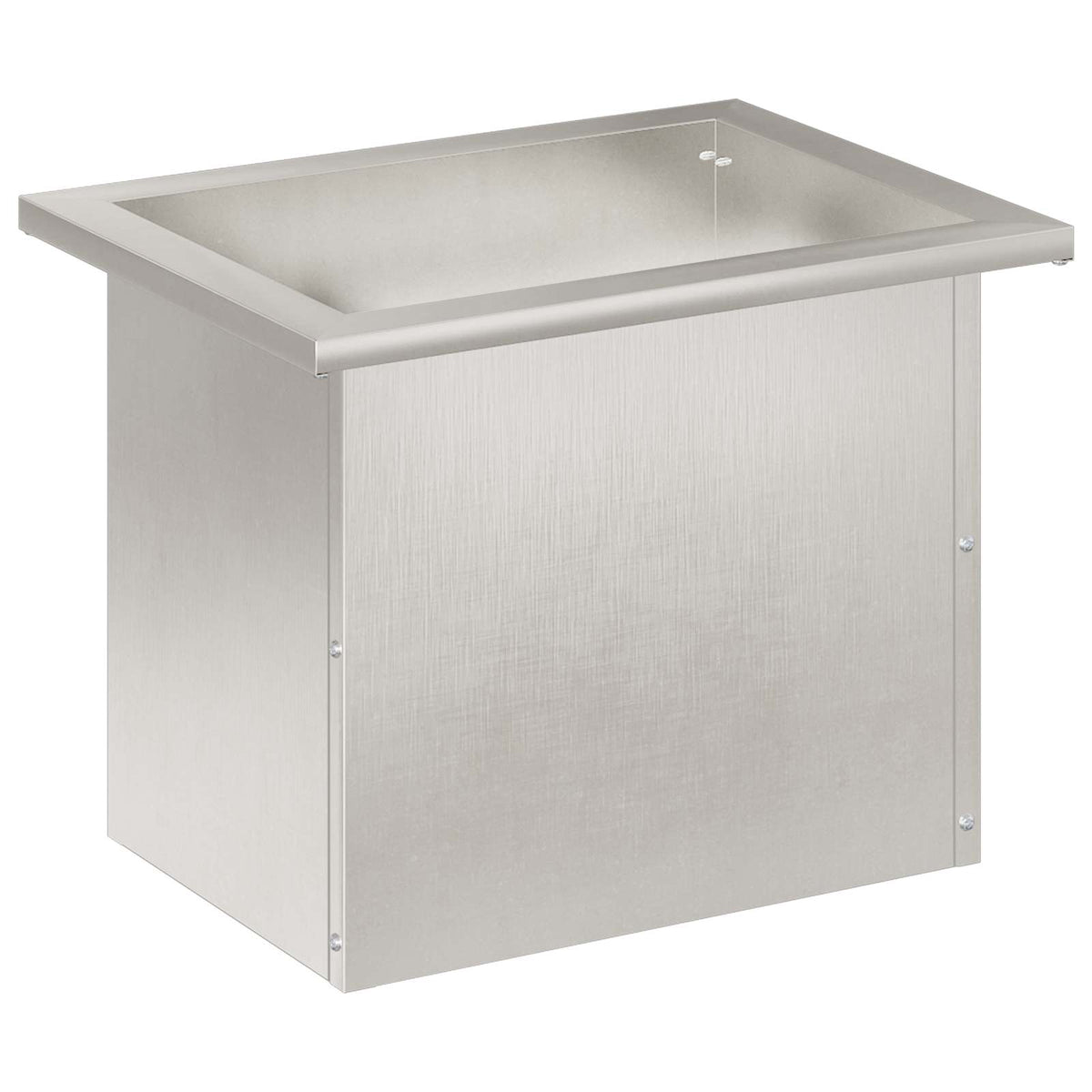 Plantekasse med LED Sølv 30 × 40 × 30 cm Rustfrit stål