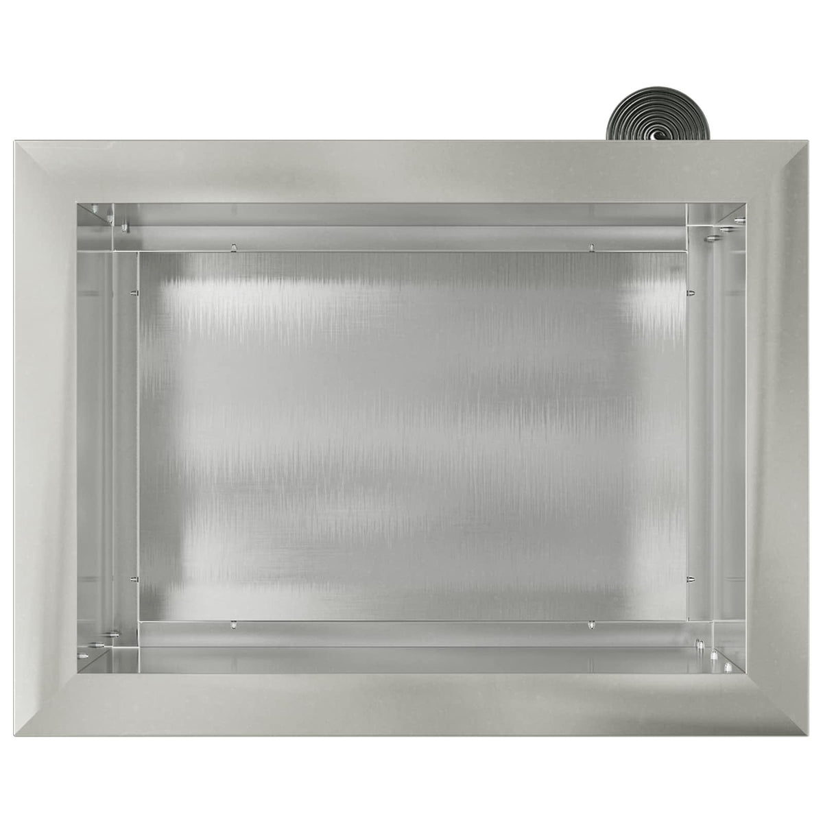 Plantekasse med LED Sølv 30 × 40 × 30 cm Rustfrit stål