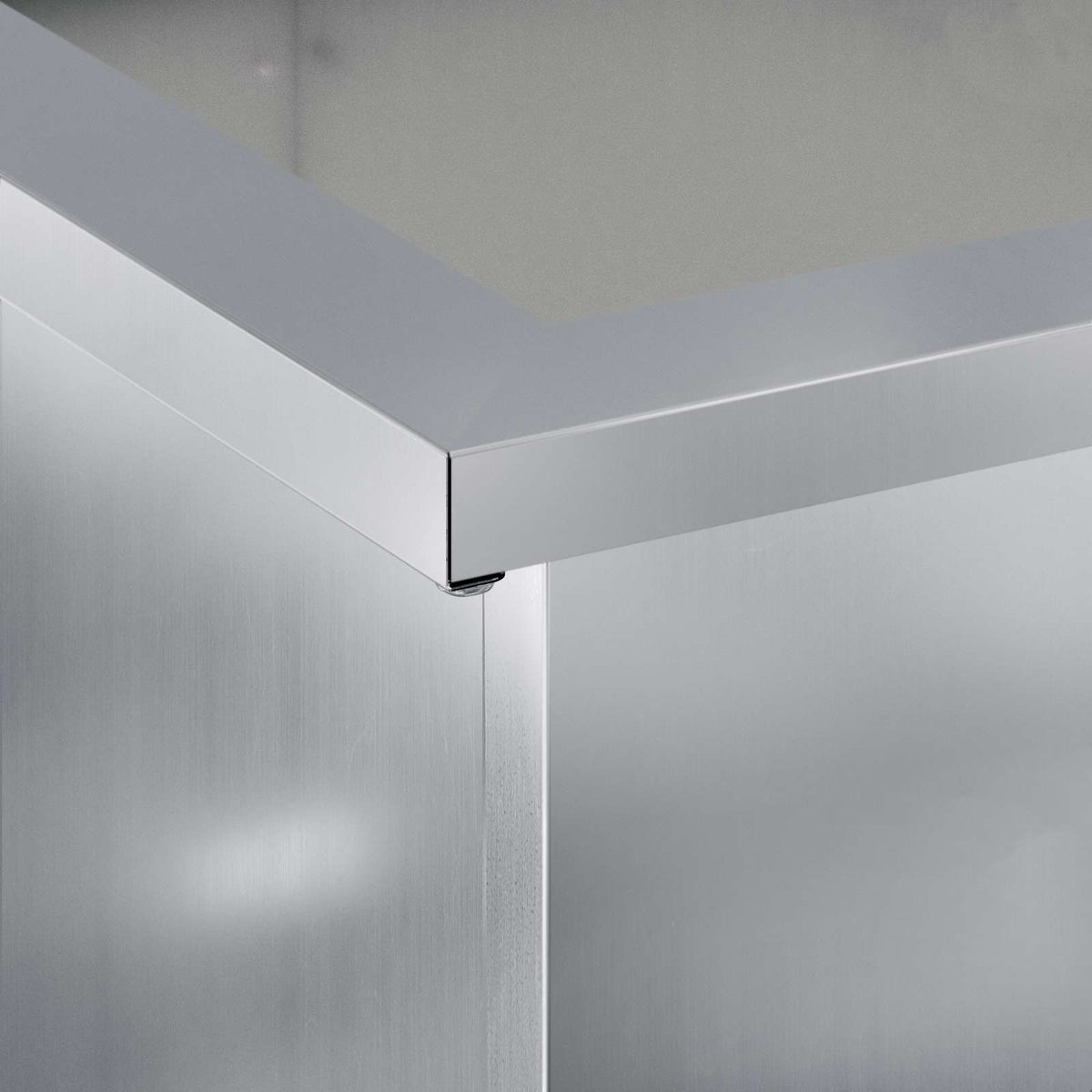 Plantekasse med LED 2 stk. Sølv 30 x 40 x 30 cm