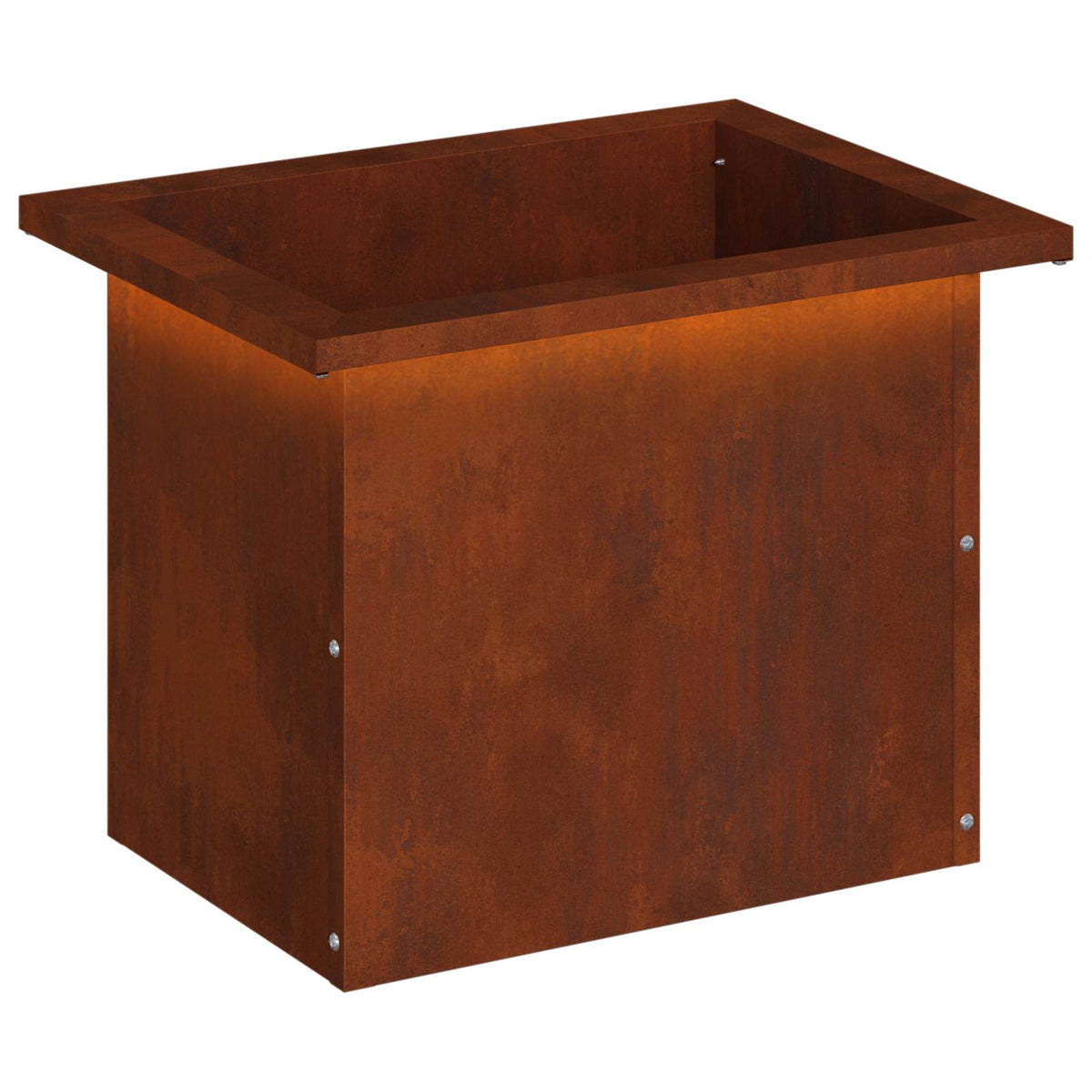 Plantekasse med LED Rusten 30 × 40 × 30 cm Cortenstål