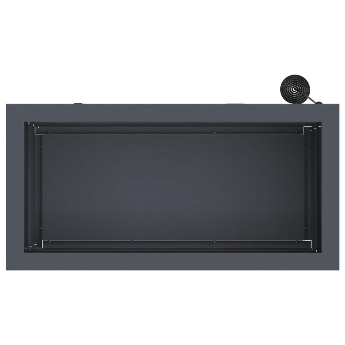 Plantekasse med LED Antracit 30 × 60 × 30 cm Stål