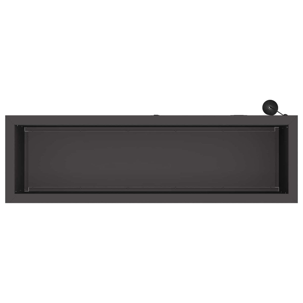 Plantekasse med LED 2 stk. Sort 30 × 100 × 30 cm Stål