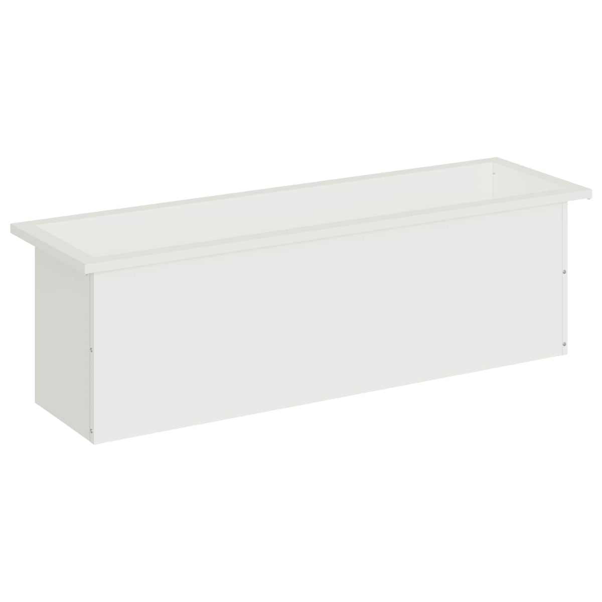 Plantekasse med LED Hvid 30 × 100 × 30 cm Stål