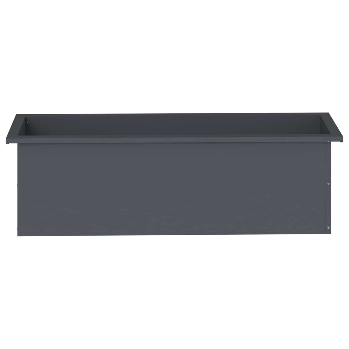 Plantekasse med LED Antracit 30 × 100 × 30 cm Stål