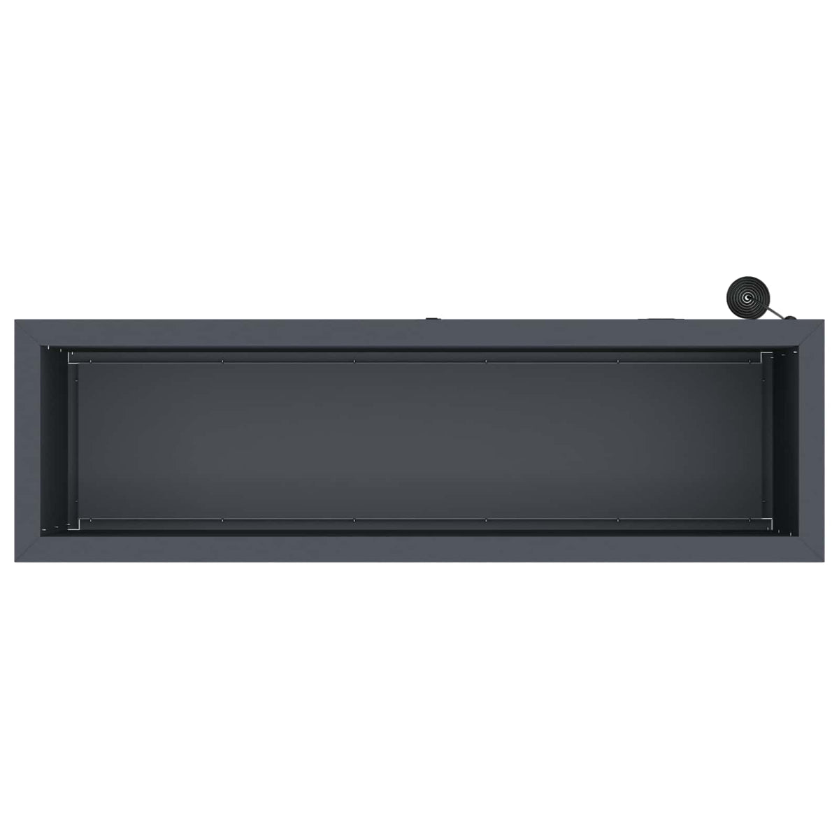 Plantekasse med LED Antracit 30 × 100 × 30 cm Stål