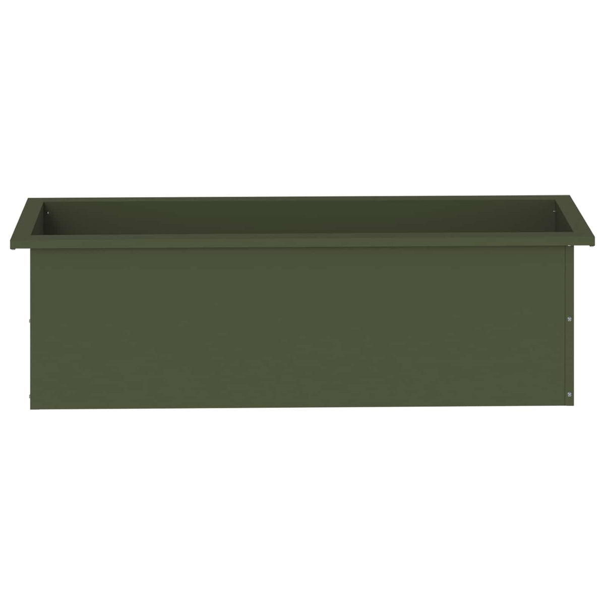 Plantekasse med LED Olivengrøn 30 × 100 × 30 cm Stål