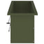 Plantekasse med LED 2 stk. Olivengrøn 30 × 100 × 30 cm Stål