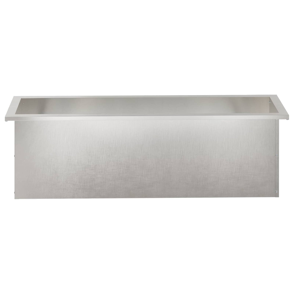 Plantekasse med LED Sølv 30 x 100 x 30 cm Rustfrit stål