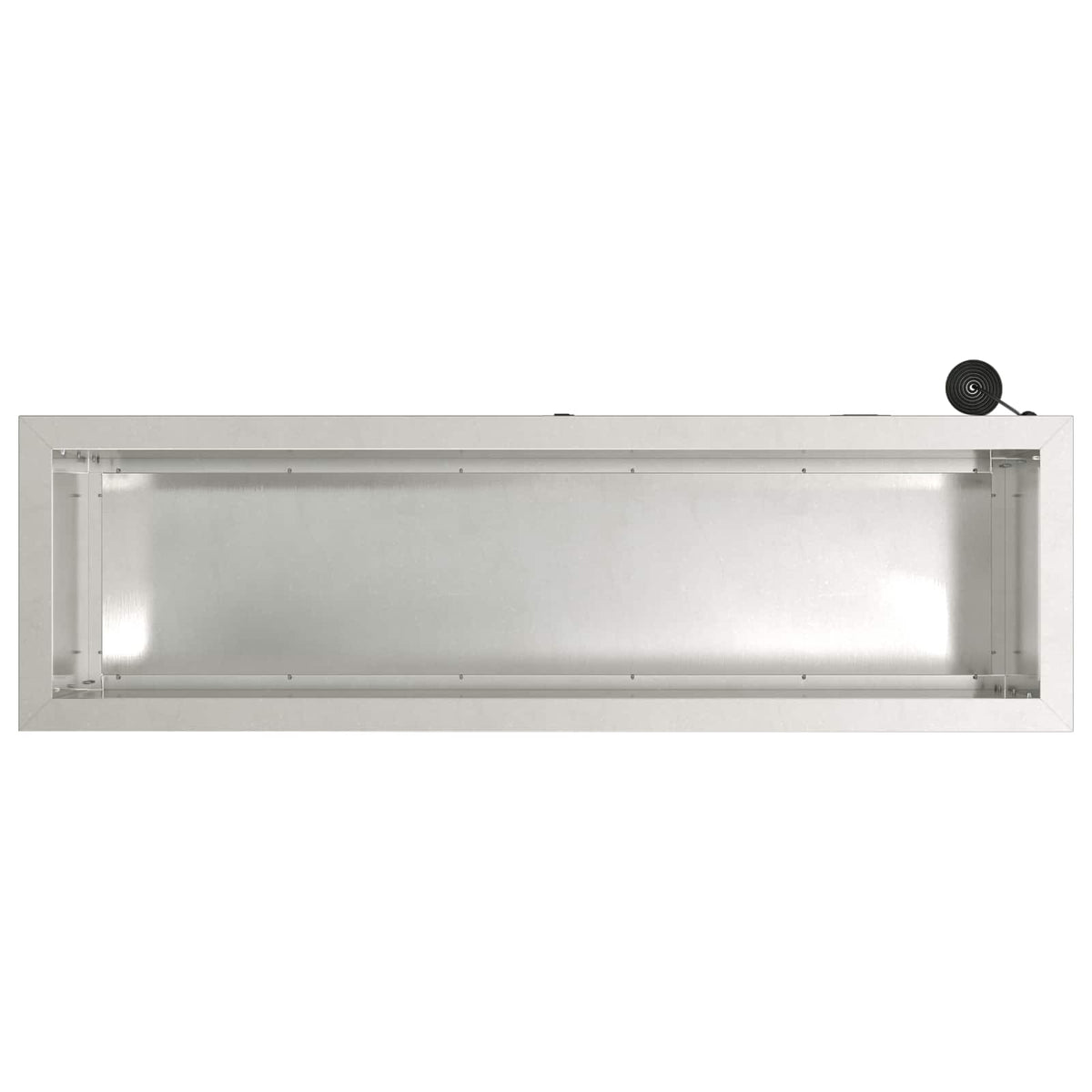 Plantekasse med LED Sølv 30 x 100 x 30 cm Rustfrit stål