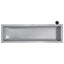 Plantekasse med LED 2 stk. Sølv 30 × 100 × 30 cm