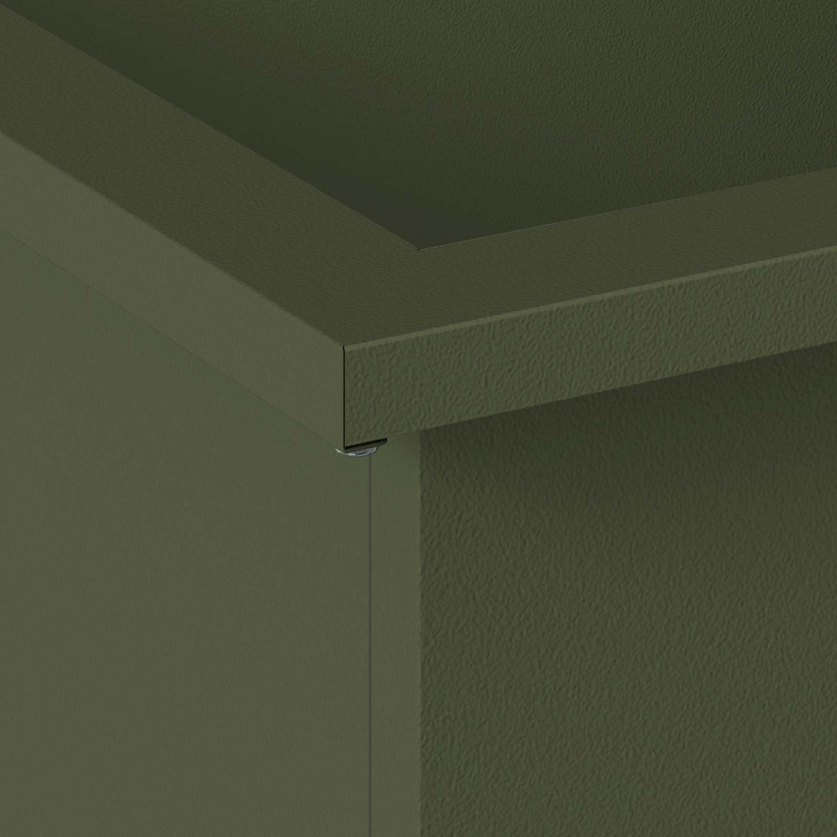 Plantekasse med LED Olivengrøn 40 x 40 x 40 cm Stål