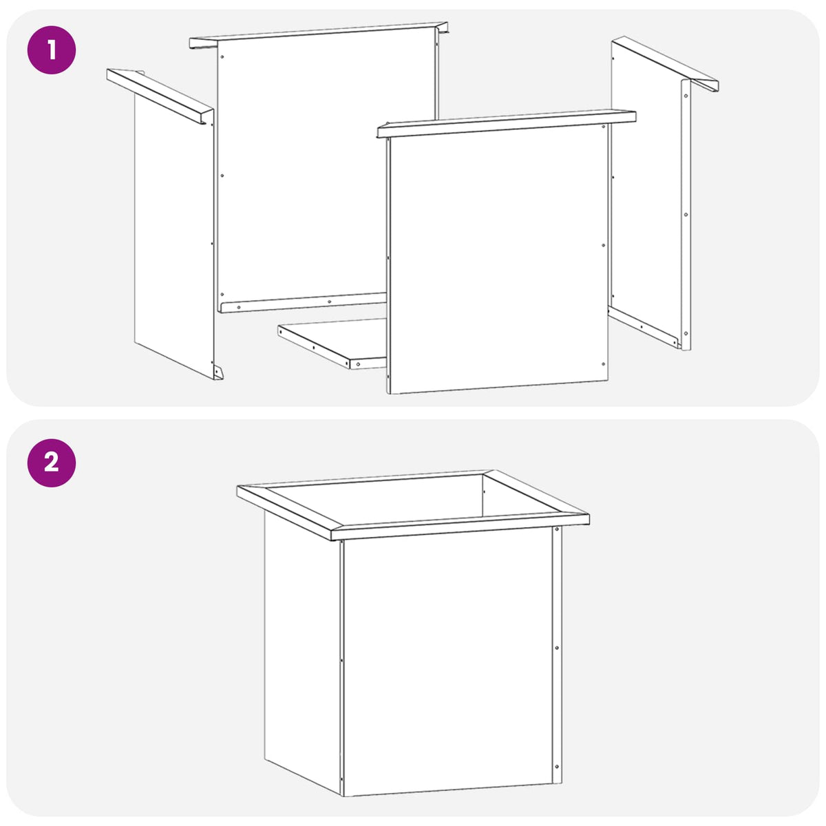 Plantekasse med LED Olivengrøn 40 x 40 x 40 cm Stål