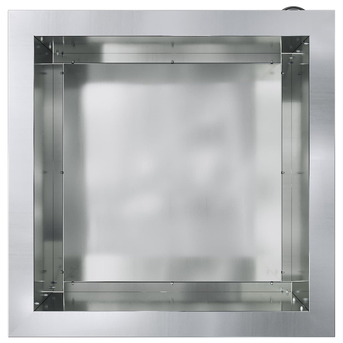 Plantekasse med LED 2 stk. Sølv 40 x 40 x 40 cm