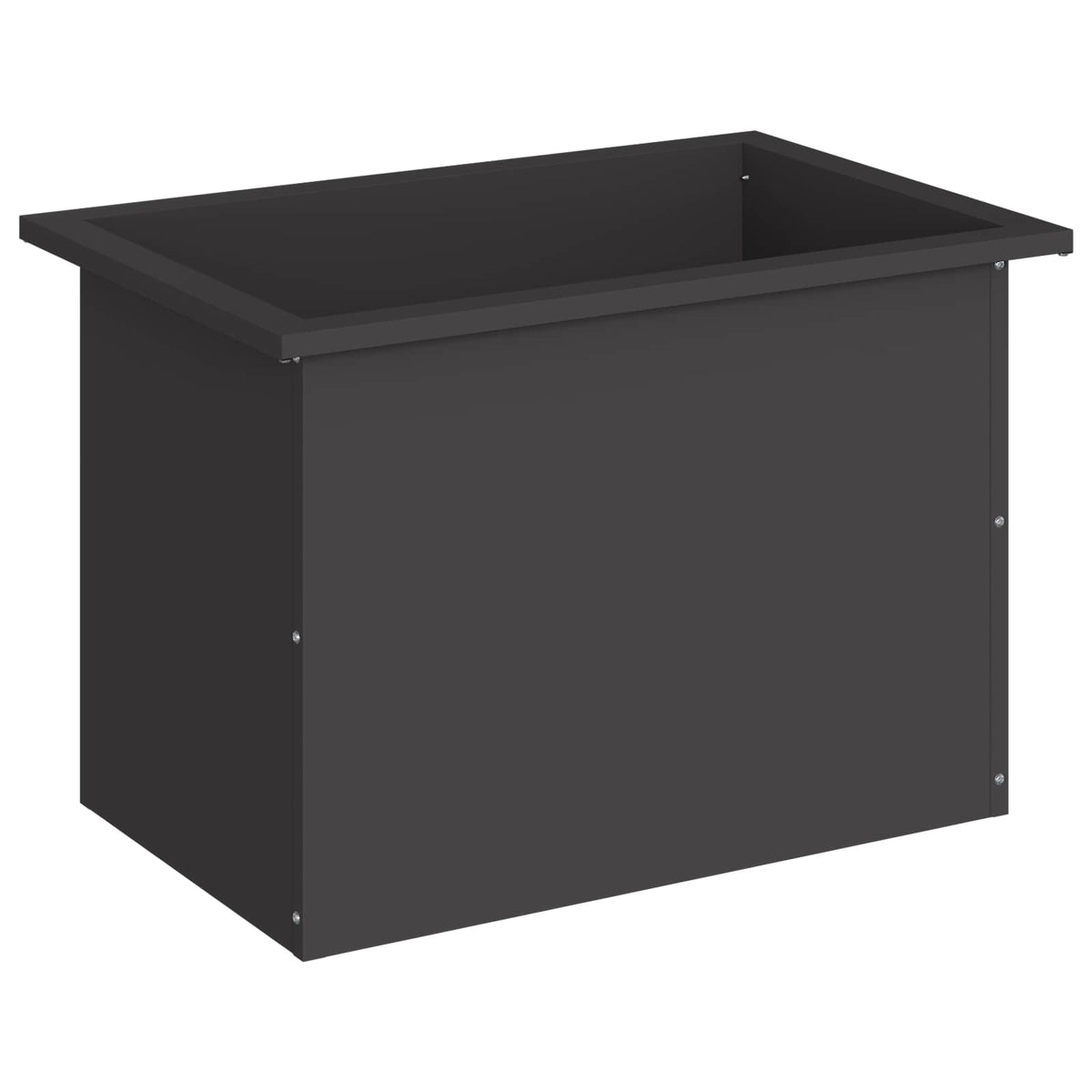 Plantekasse med LED Sort 40 x 60 x 40 cm Stål