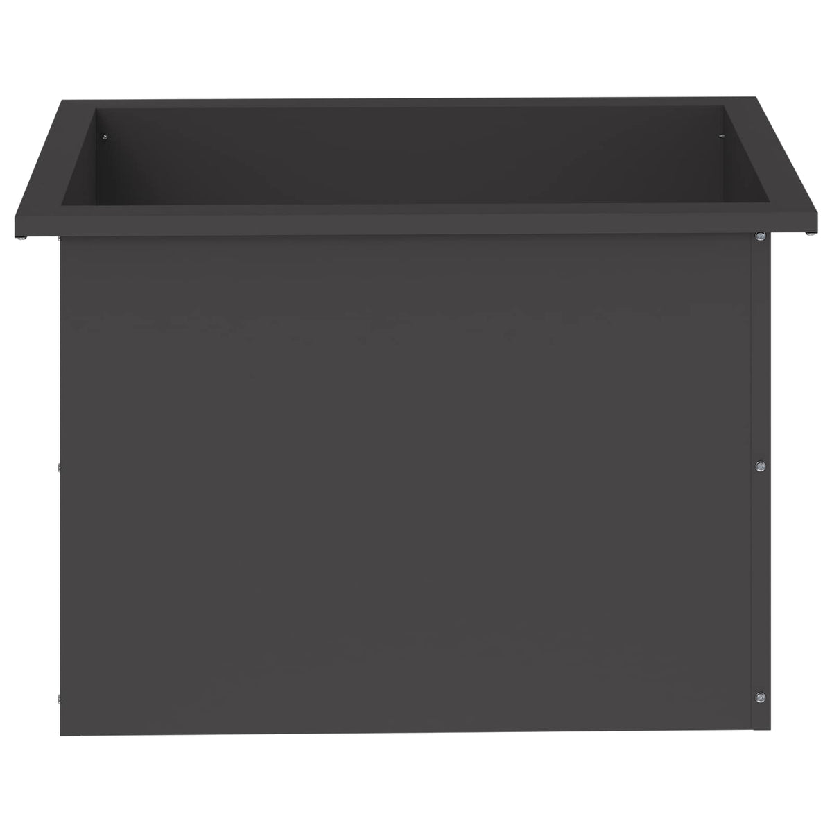 Plantekasse med LED Sort 40 x 60 x 40 cm Stål