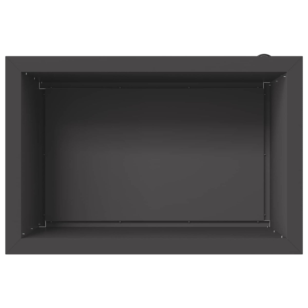 Plantekasse med LED Sort 40 x 60 x 40 cm Stål