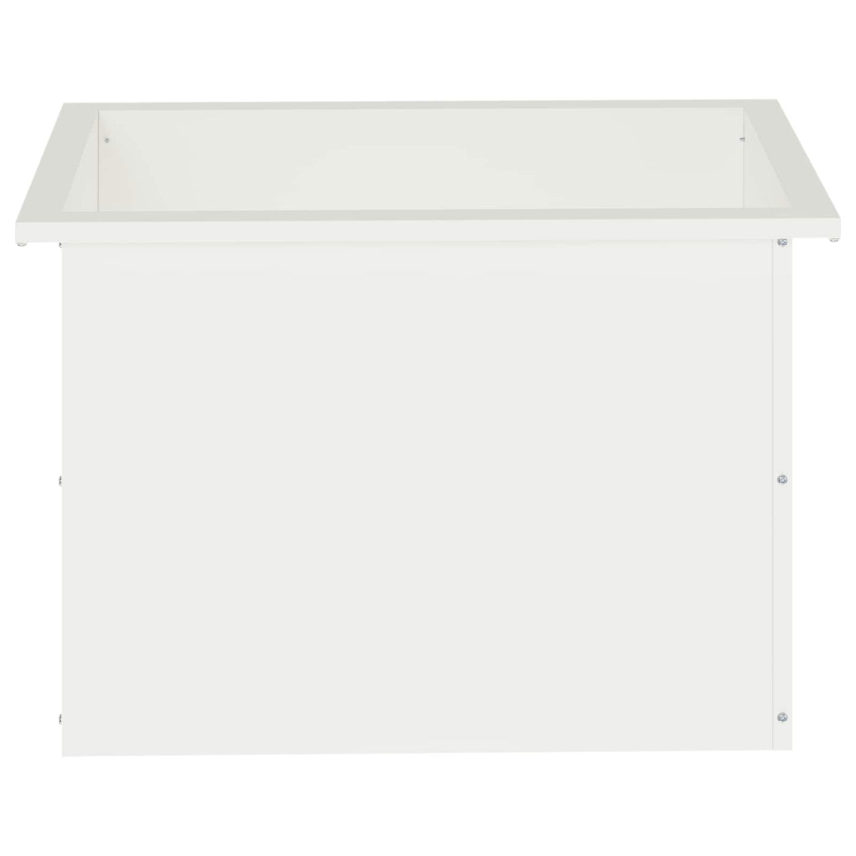Plantekasse med LED 2 stk. Hvid 40 × 60 × 40 cm Stål