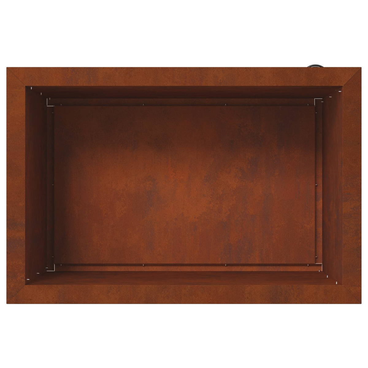Plantekasse med LED 2 stk. Rusten 40 × 60 × 40 cm Cortenstål